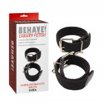 Наручники плетенные Chisa Behave! Luxury Fetish, черные