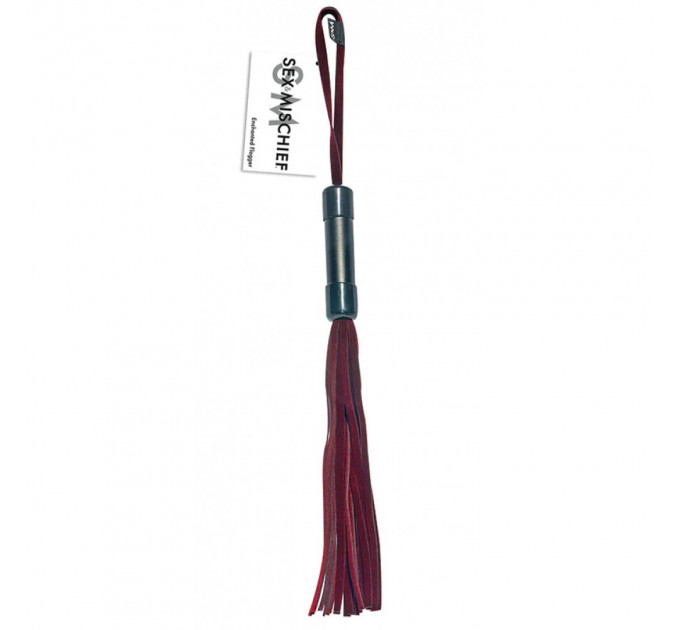 Плеть з петлею на рукояті Sex & Mischief бордова, 33 см - Enchanted Flogger