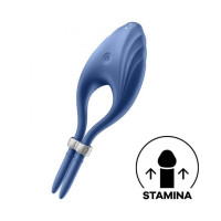 Регульоване ерекційне кільце з вібрацією Satisfyer Duelist, синій