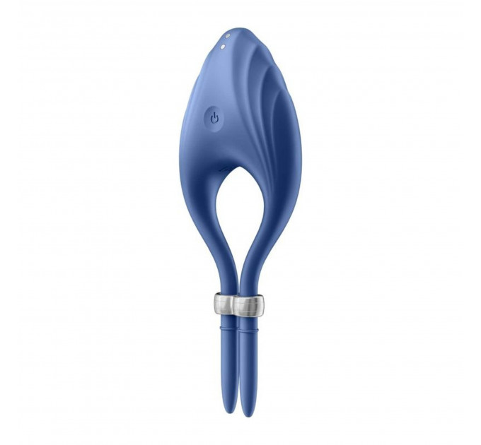 Регульоване ерекційне кільце з вібрацією Satisfyer Duelist blue