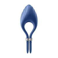 Регульоване ерекційне кільце з вібрацією Satisfyer Duelist, синій