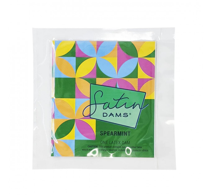 Салфетка латексная для орального секса One Spearmint Satin Latex Dams со вкусом мяты, 1 шт.