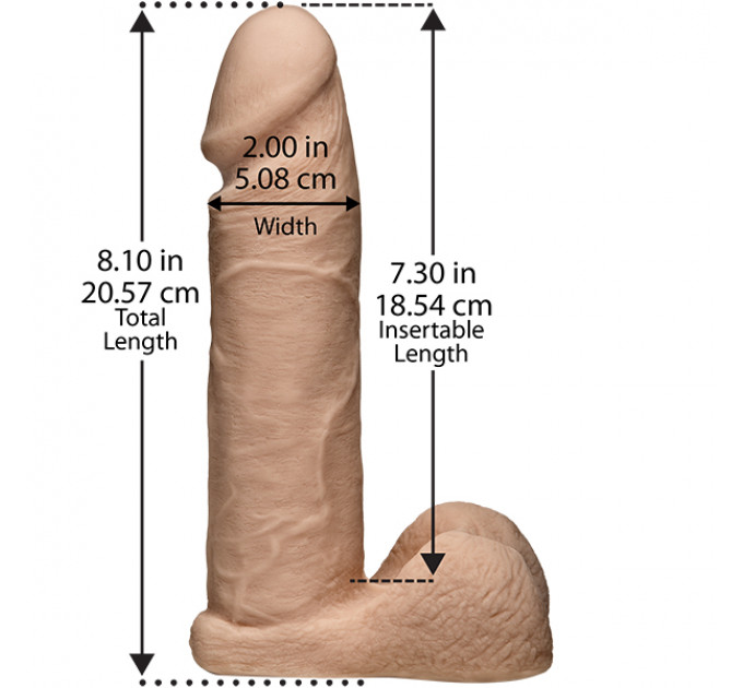 Страпон из киберкожи Doc johnson Cock With Ultra Harness