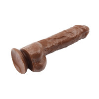 Вібратор з мошонкою на присосці Chisa Ballsy Super Cock, коричневий