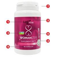 Збудливі капсули для жінок LSTIM WOMANIZER (ціна за упаковку, 80 капсул)