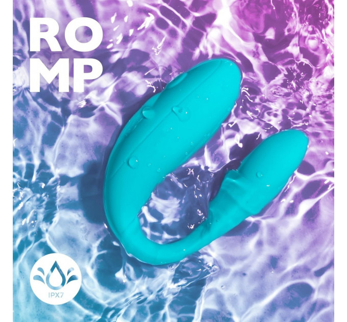 Вибратор для пар ROMP Join, бирюзовый
