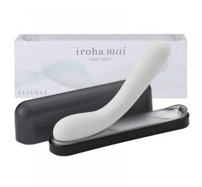 Вибратор нереалистичный с технологией Haptic WAVE™ iroha mai Tenga белый, 17.4 х 3.3 с