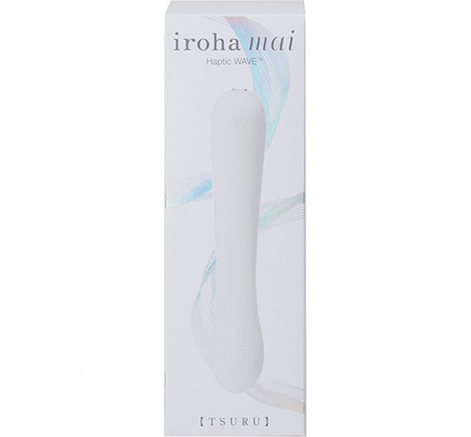 Вибратор нереалистичный с технологией Haptic WAVE™ iroha mai Tenga белый, 17.4 х 3.3 с