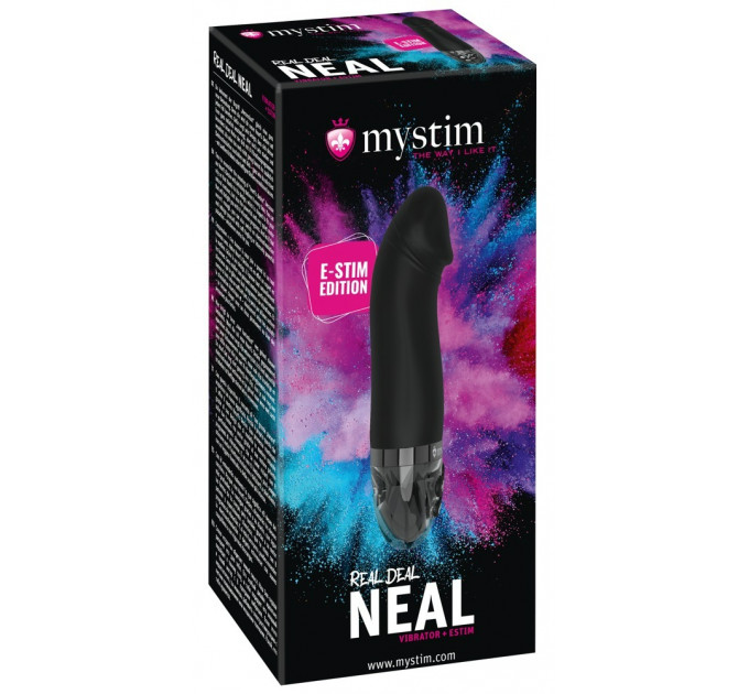 Вибратор точки G с электростимуляцией Mystim Real Deal Neal eStim, черный
