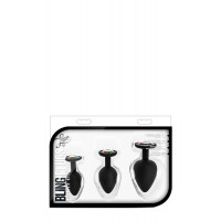 Набор анальных пробок LUXE BLING PLUGS TRAINING KIT BLACK