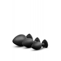 Набор анальных пробок LUXE BLING PLUGS TRAINING KIT BLACK
