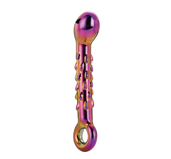 Стеклянный фаллоимитатор Dream Toys GLAMOUR GLASS RIBBED G-SPOT DILDO