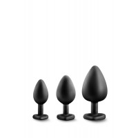 Набор анальных пробок LUXE BLING PLUGS TRAINING KIT BLACK