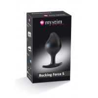 Анальная пробка для электростимуляции Mystim черная, 9.7 х 3.7 см