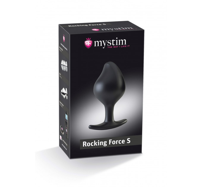 Анальна пробка для електростимуляції Mystim чорна, 9.7 х 3.7 см
