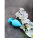 Анальна пробка Loveshop Blue Silicone white crystal