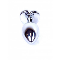 Анальна пробка Plug-Jewellery Silver Heart PLUG-Light Blue