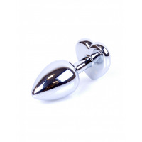 Анальна пробка Plug-Jewellery Silver Heart PLUG-Light Blue