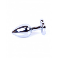 Анальна пробка Plug-Jewellery Silver Heart PLUG-Light Blue
