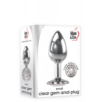 Анальная пробка с камнем A&E CLEAR GEM ANAL PLUG SMALL