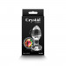 Анальная пробка с кристаллом NS Novelties Crystal Desires, стеклянная, прозрачный, M