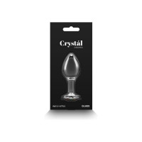 Анальна пробка з кристалом NS Novelties Crystal Desires, скляна, прозора, M