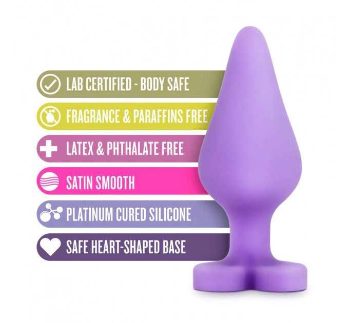 Анальная пробка PLAY WITH ME CANDY HEART DO ME PURPLE