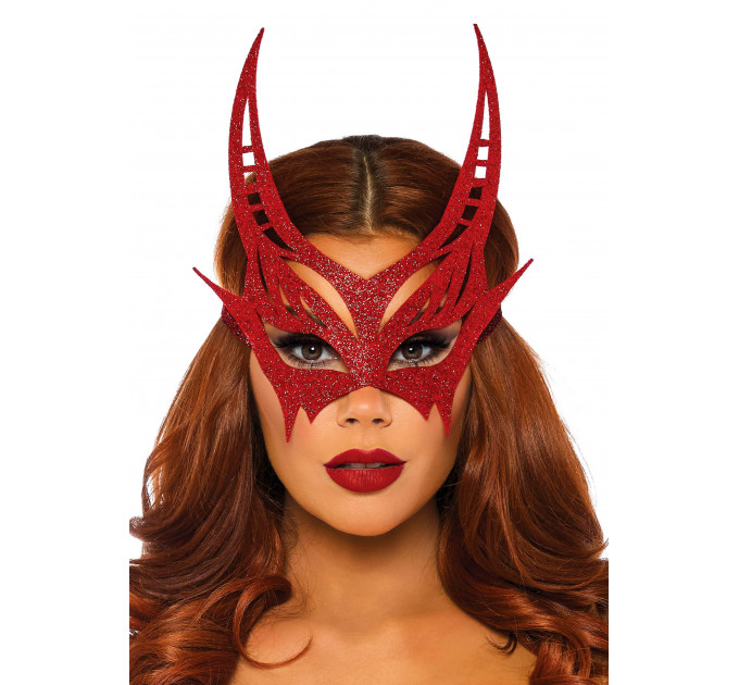 Блестящая маска дьявола Leg Avenue Glitter devil mask O/S