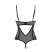 Боди с открытым доступом Serena Love crotchless teddy, черный, XS/S