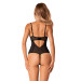 Боди с открытым доступом Serena Love crotchless teddy, черный, XS/S