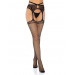 Черные чулки Leg Avenue Net Garterbelt Black