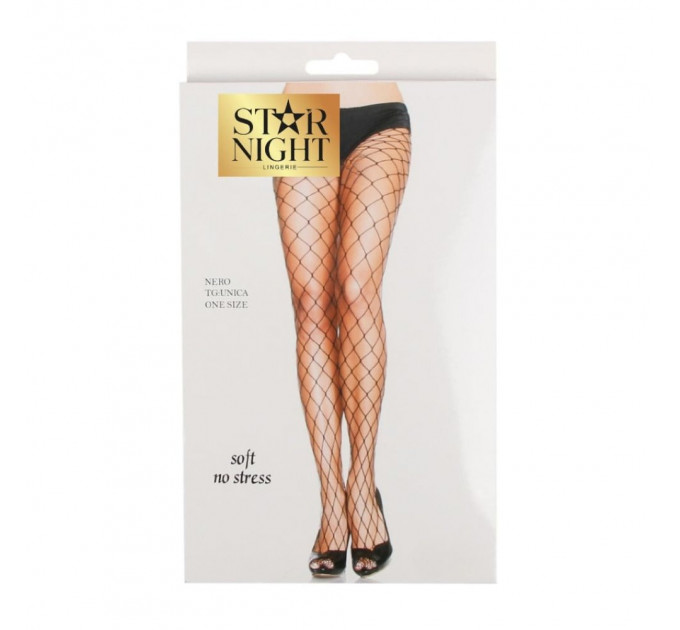 Колготки в крупную сеточку Star Night Fence Net Pantyhose белые XS-M