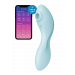 Двойной смарт вибратор с вакуумной стимуляцией SATISFYER CURVY TRINITY 5+ BLUE