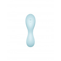 Подвійний смарт вібратор із вакуумною стимуляцією Satisfyer Curvy Trinity 5 + блакитний