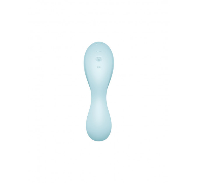 Двойной смарт вибратор с вакуумной стимуляцией SATISFYER CURVY TRINITY 5+ BLUE