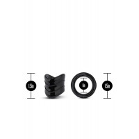 Кільце ерекційне STAY HARD BEEF BALL STRETCHER SNUG XLONG Чорне, 3.8 х 2.5 см