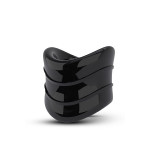 Кільце ерекційне STAY HARD BEEF BALL STRETCHER SNUG XLONG Чорне, 3.8 х 2.5 см