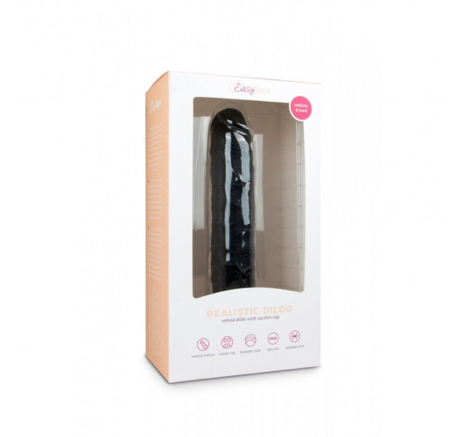 Фаллоимитатор EasyToys Realistic Dildo - 28,5 cm ЧЕРНЫЙ