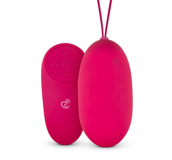 Виброяйцо XL Easytoys, с дистанционным пультом, силиконовое, розовое, 8 х 3.8 см