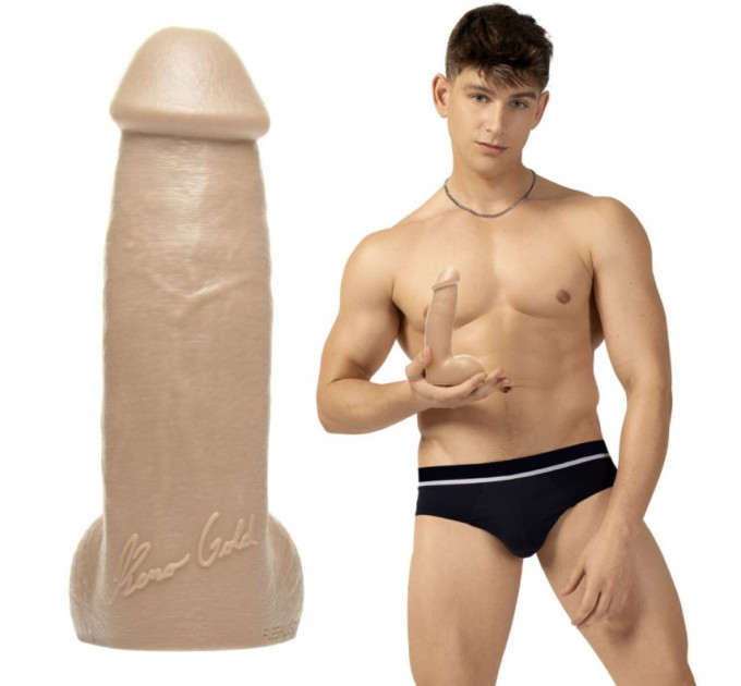 Фаллоимитатор реалистичный Fleshjack Boys Reno Gold Dildo (RP), бежевый, 17.8 см х 4.6 см