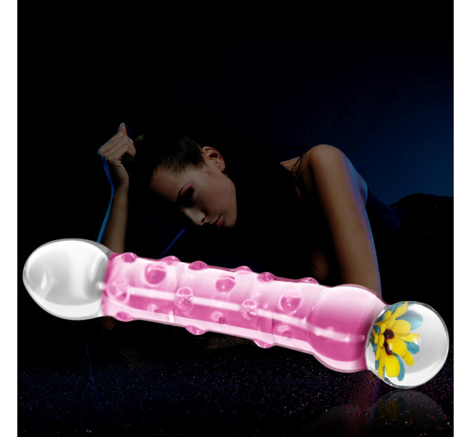 Фаллоимитатор стеклянный 7,5" Glass Romance Розовый