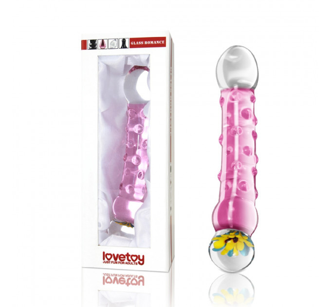 Фаллоимитатор стеклянный 7,5" Glass Romance Розовый