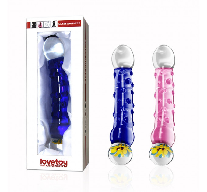 Фаллоимитатор стеклянный 7,5" Glass Romance Розовый