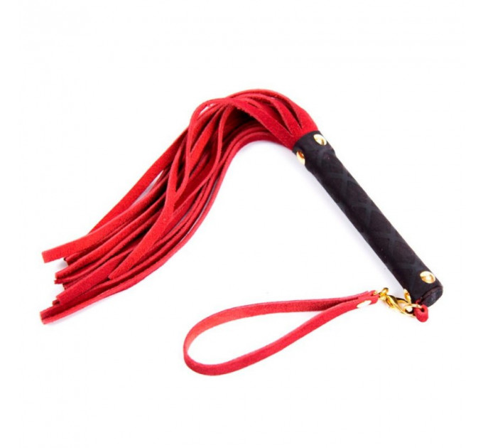 Флоггер DS Fetish Leather flogger S red