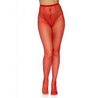 Колготки в мелкую сетку красные Leg Avenue Nylon Fishnet Pantyhose O/S
