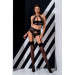 Комплект белья с ажурными вставками и поясом для чулков SCARLET SET black S/M - Passion