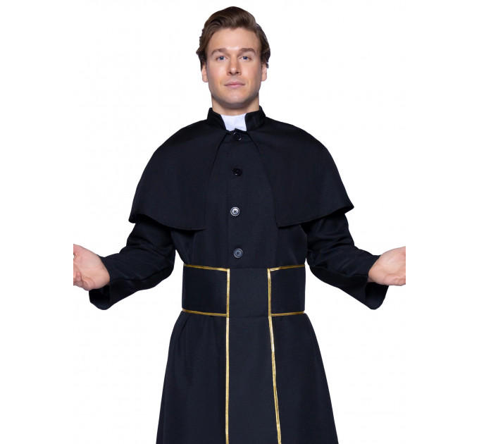 Костюм католицького священика Leg Avenue Priest 2 предмети, чорний, M/L