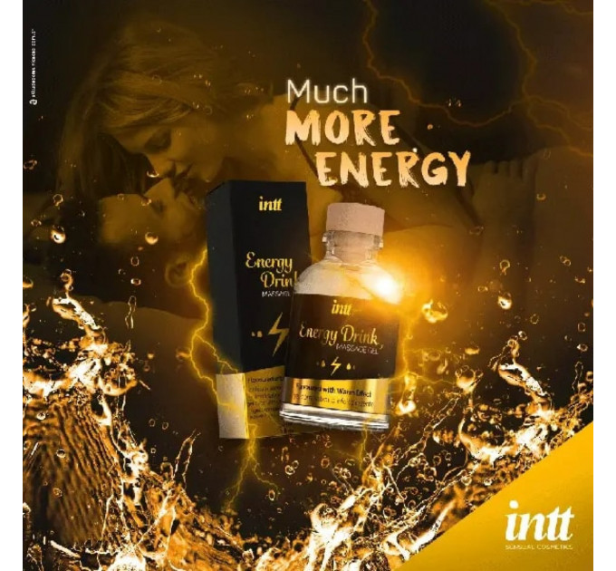 Массажний гель с согревающим эффектом Intt Energy Drink 30 мл