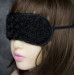 Маска DS Fetish Blindfold black with rose
