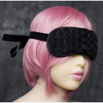 Маска DS Fetish Blindfold black with rose